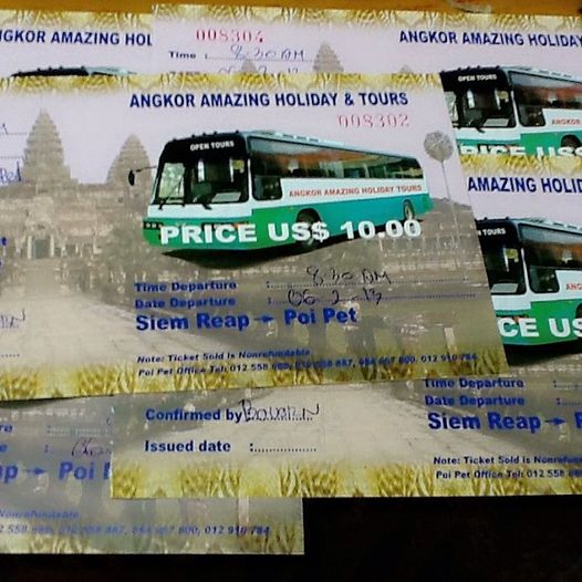 Bus Ticket from Siem Reap to Bangkok